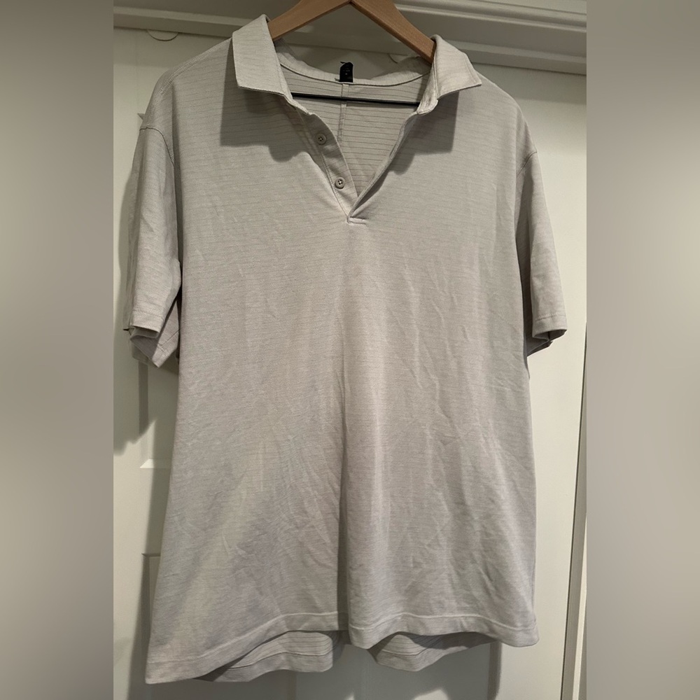 Lululemon Men’s Evolution Polo Gray Stripe, XXL